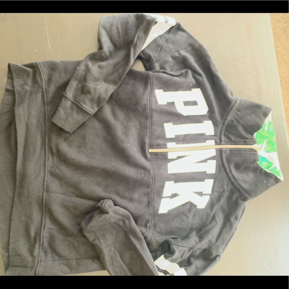 PINK half zip pullover